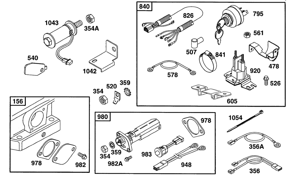 Oil Gard, Key Panel, Elect Diagram and Parts List for 161432-0126-XX  Briggs and Stratton Engine
